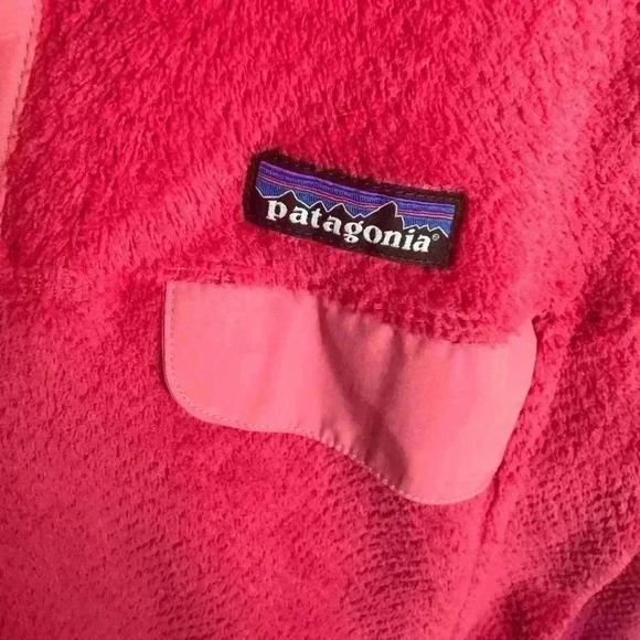 PATAGONIA Women's Small Pink  Snap-T Polartec Pullover Jacket Sweat Fleece S - Picture 4 of 4